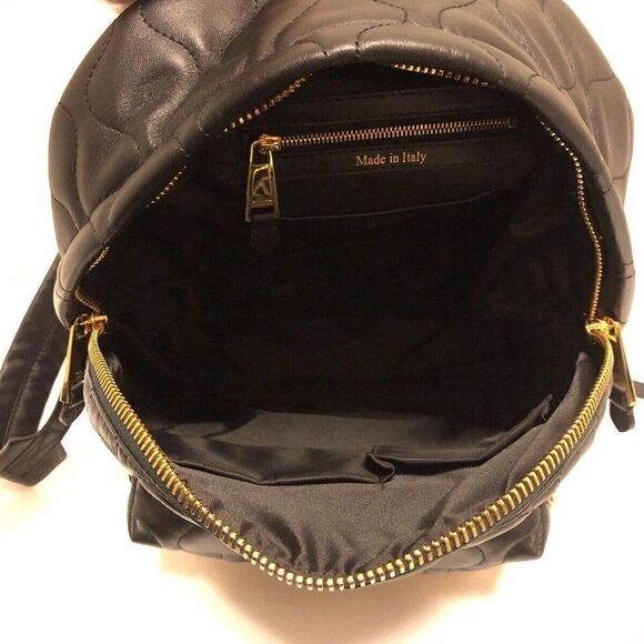MOSCHINO - Black Leather Hardware Backpack - Picture 7 of 8